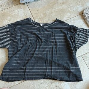 lululemon athletica Black and White Striped Tee